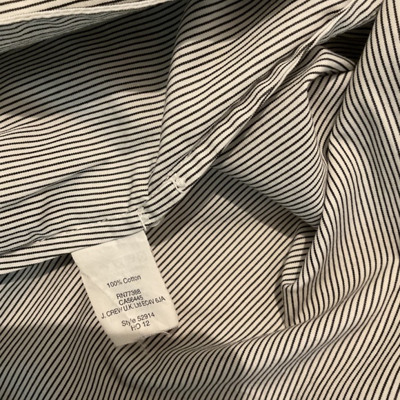J Crew Factory Black White Striped Button Down Shirt Size XS - Picture 5 of 5